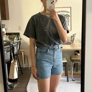 Arket High Waisted Denim Shorts